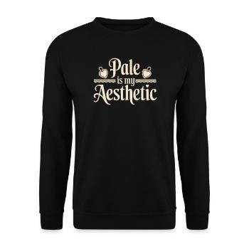 Blass ist meine Ästhetik - Unisex Pullover - Schwarz - Vorne - Alina (178cm) & Michal (187cm)
