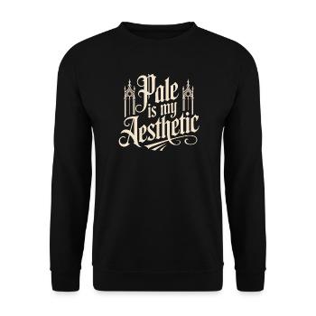 Die Stange ist meine Ästhetik - Unisex Pullover - Schwarz - Vorne - Alina (178cm) & Michal (187cm)