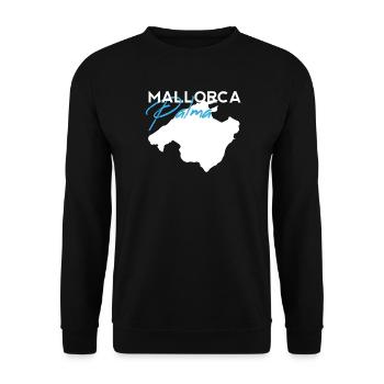 Palma Mallorca Lettering Modern Brush Style - Unisex Sweatshirt - black - Front - Alina (178cm) & Michal (187cm)