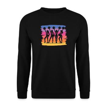 Cheerleader Cheer Mom Cheerleading - Unisex Pullover - Schwarz - Vorne - Alina (178cm) & Michal (187cm)