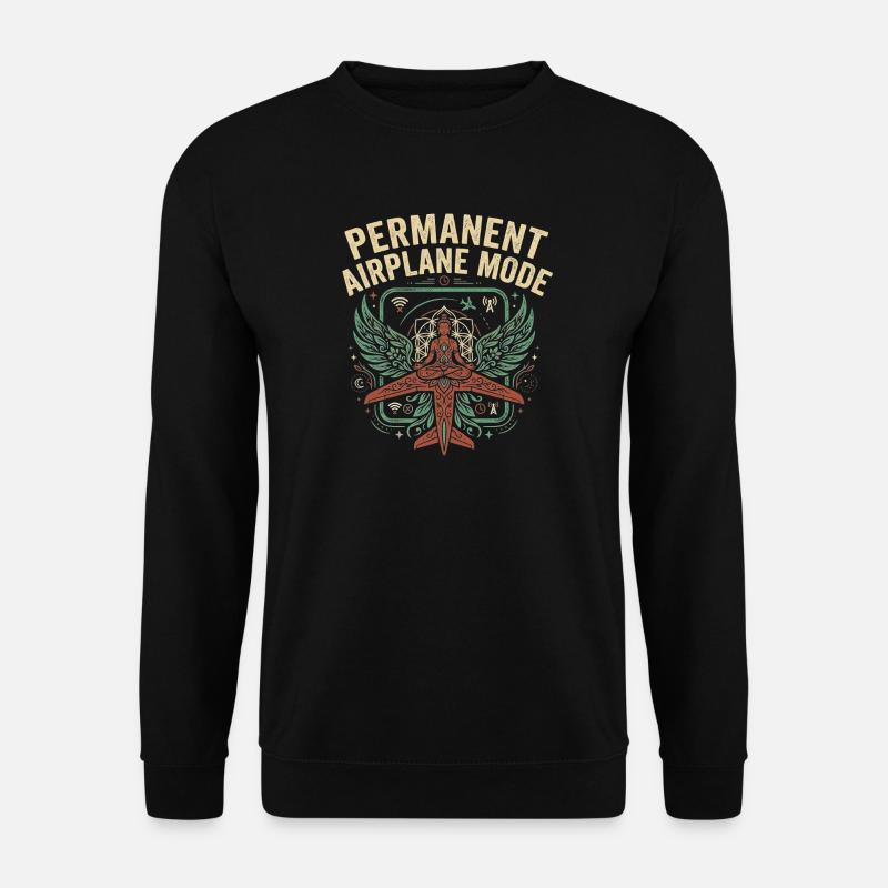 Duration of flight mode - Unisex Sweatshirt - black
