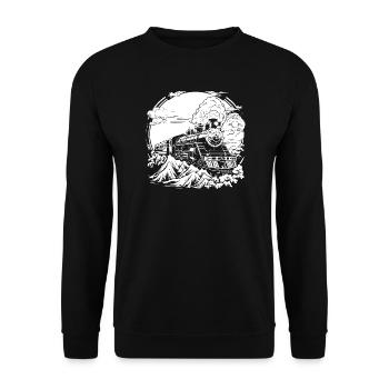 Chemin de fer - Sweat-shirt Unisexe - noir - Devant - Alina (178cm) & Michal (187cm)