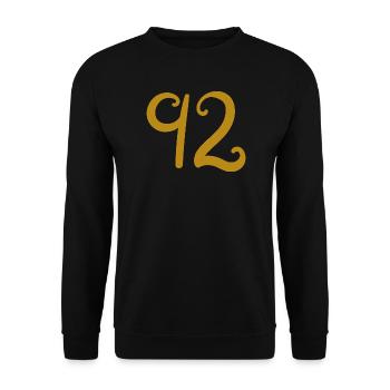 92 - Unisex Sweatshirt - black - Front - Alina (178cm) & Michal (187cm)