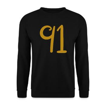 91 - Unisex Pullover - Schwarz - Vorne - Alina (178cm) & Michal (187cm)