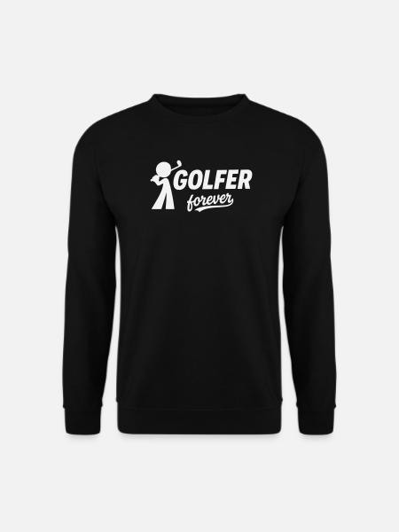 Golf, Golfer Forever Silhouette - Unisex Pullover - Schwarz