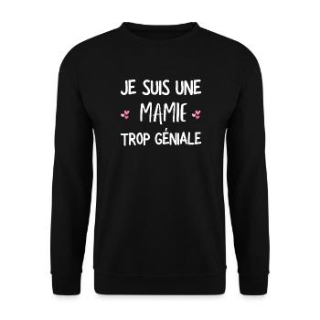 mamie géniale / cadeau humour mamie - Sweat-shirt Unisexe - noir - Devant - Alina (178cm) & Michal (187cm)
