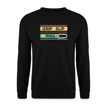 Grip Slip Pullover - Unisex Pullover - Schwarz - Vorne - Alina (178cm) & Michal (187cm)