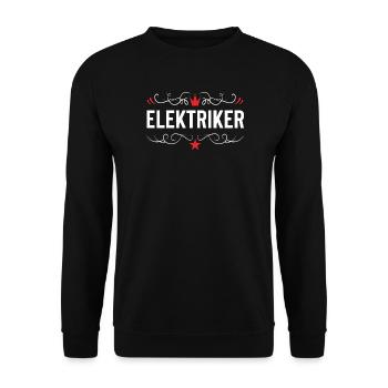 Elektriker Beruf - Unisex Pullover - Schwarz - Vorne - Alina (178cm) & Michal (187cm)