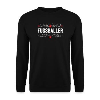 Fussballer Fussball Spieler - Unisex Pullover - Schwarz - Vorne - Alina (178cm) & Michal (187cm)