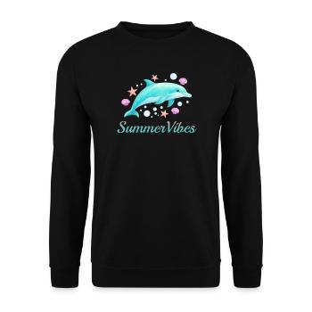 Summer Vibes - Unisex Sweatshirt - black - Front - Alina (178cm) & Michal (187cm)