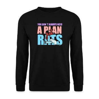 Rat, house rat, rat owner, rat lover - Unisex Sweatshirt - black - Front - Alina (178cm) & Michal (187cm)