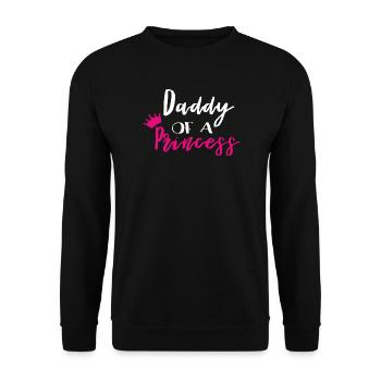 Papa einer Prinzessin - Unisex Pullover - Schwarz - Vorne - Alina (178cm) & Michal (187cm)