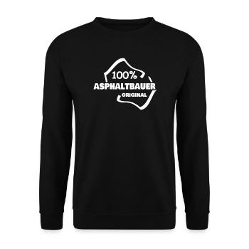 Arbeit Asphaltbauer - Unisex Pullover - Schwarz - Vorne - Alina (178cm) & Michal (187cm)