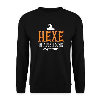 Hexe In Ausbildung - Unisex Pullover - Schwarz - Vorne - Alina (178cm) & Michal (187cm)