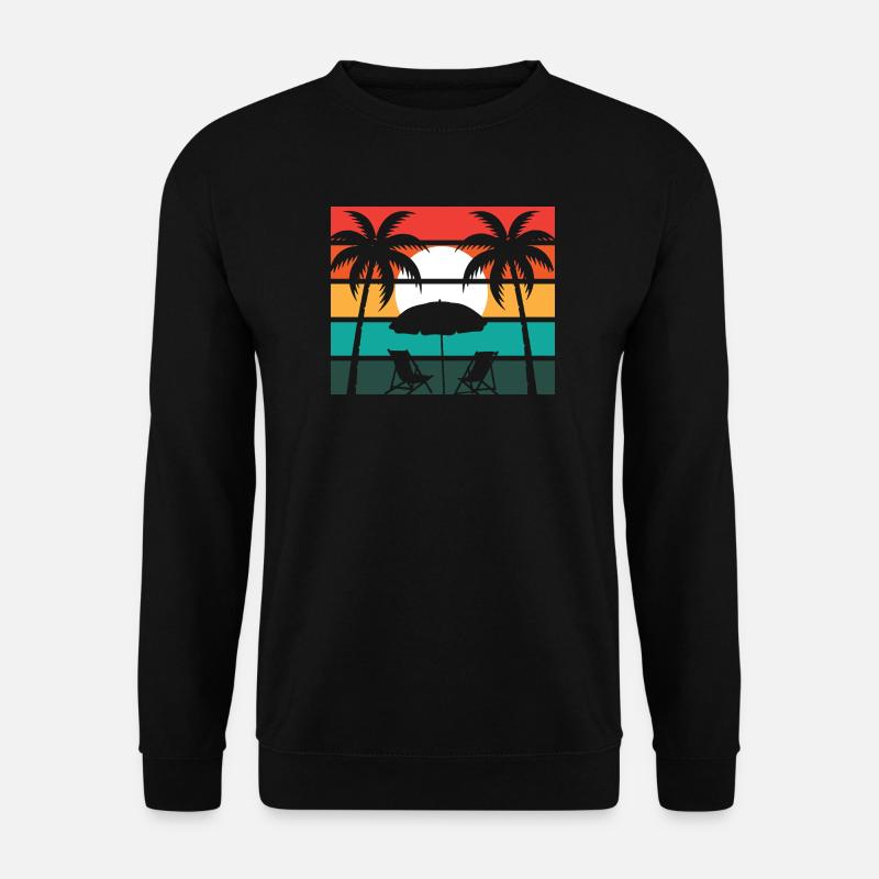 Beach palm and sun - Unisex Sweatshirt - black