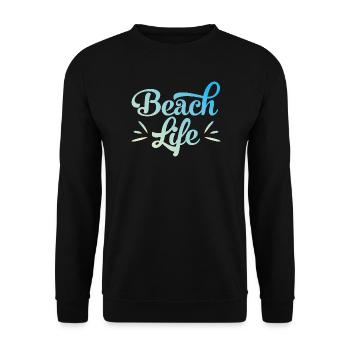 Beach Life only - Unisex Pullover - Schwarz - Vorne - Alina (178cm) & Michal (187cm)