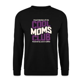 Club des mamans cool - Un cadeau des mamans pour la fête des mères - Sweat-shirt Unisexe - noir - Devant - Alina (178cm) & Michal (187cm)