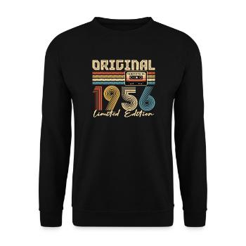 70e anniversaire, 70 ans - Sweat-shirt Unisexe - noir - Devant - Alina (178cm) & Michal (187cm)
