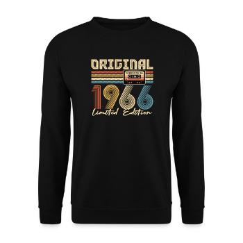 60e anniversaire, 60 ans - Sweat-shirt Unisexe - noir - Devant - Alina (178cm) & Michal (187cm)