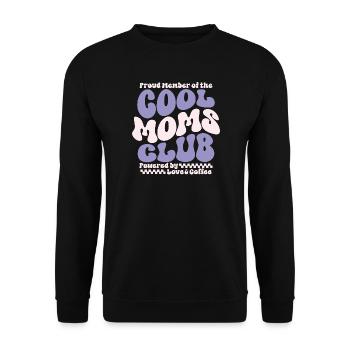 Cadeau des mamans pour la fête des mères - Club des mamans cool - Sweat-shirt Unisexe - noir - Devant - Alina (178cm) & Michal (187cm)