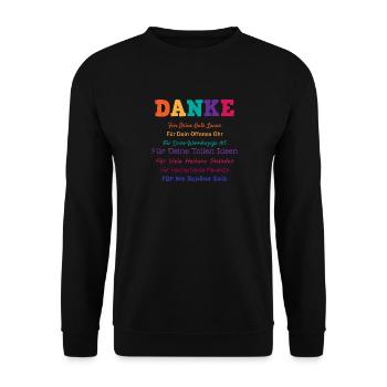 Besten Freund Kollegen Spruch Dankeschön Geschenk - Unisex Pullover - Schwarz - Vorne - Alina (178cm) & Michal (187cm)