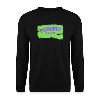 Running Team - Unisex Sweatshirt - black - Front - Alina (178cm) & Michal (187cm)