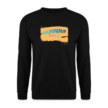 Running Team - Unisex Sweatshirt - black - Front - Alina (178cm) & Michal (187cm)