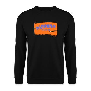 Running Team - Unisex Sweatshirt - black - Front - Alina (178cm) & Michal (187cm)