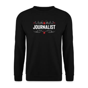 Journalist Profession - Unisex Sweatshirt - black - Front - Alina (178cm) & Michal (187cm)