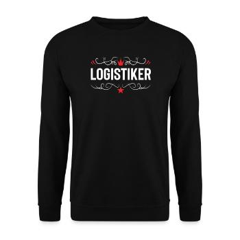 Logistiker Beruf - Unisex Pullover - Schwarz - Vorne - Alina (178cm) & Michal (187cm)
