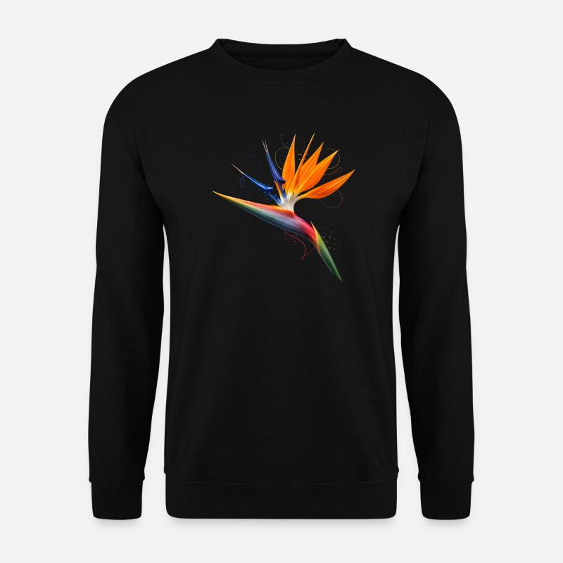 Paradiesvogelblume Exotisches Florales Design - Unisex Pullover - Schwarz