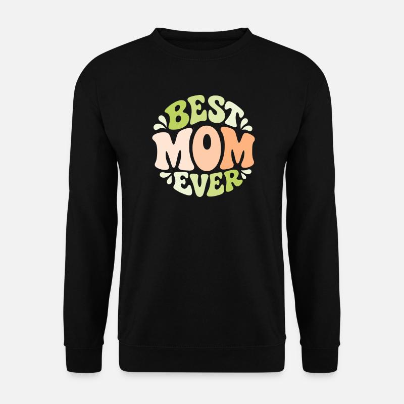 Best Mom Ever Pastell Bubbel-Design - Unisex Pullover - Schwarz