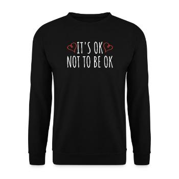 Mental Health Acceptance Design - Unisex Sweatshirt - black - Front - Alina (178cm) & Michal (187cm)