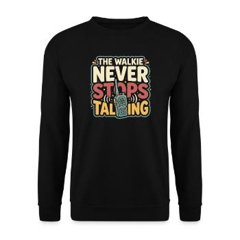Head of the daycare center, head of the preschool - Unisex Sweatshirt - black - Front - Alina (178cm) & Michal (187cm)