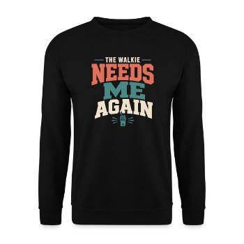 Head of the daycare center, head of the preschool - Unisex Sweatshirt - black - Front - Alina (178cm) & Michal (187cm)