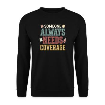 Head of the daycare center, head of the preschool - Unisex Sweatshirt - black - Front - Alina (178cm) & Michal (187cm)