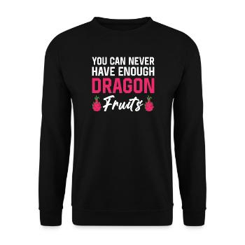 Dragon Fruit Powerprints - Unisex Sweatshirt - black - Front - Alina (178cm) & Michal (187cm)