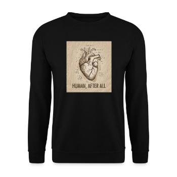 Human After - Unisex Pullover - Schwarz - Vorne - Alina (178cm) & Michal (187cm)