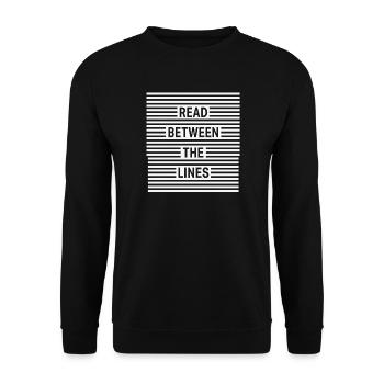 Lire entre les lignes - Sweat-shirt Unisexe - noir - Devant - Alina (178cm) & Michal (187cm)