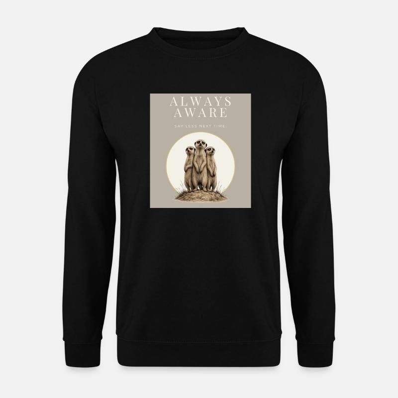 Always Aware Meerkat Trio - Unisex Sweatshirt - black