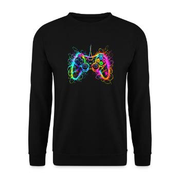 Gaming Controller Gamer - Unisex Pullover - Schwarz - Vorne - Alina (178cm) & Michal (187cm)