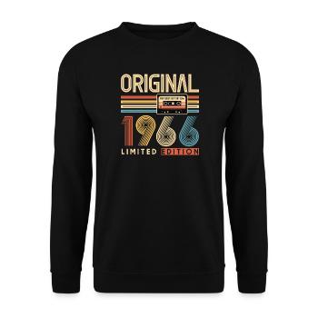60e anniversaire, 60 ans - Sweat-shirt Unisexe - noir - Devant - Alina (178cm) & Michal (187cm)