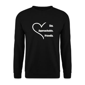 Flirteurs introvertis timides amicaux accessibles - Sweat-shirt Unisexe - noir - Devant - Alina (178cm) & Michal (187cm)
