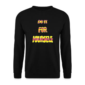 Do it Star. - Unisex Pullover - Schwarz - Vorne - Alina (178cm) & Michal (187cm)
