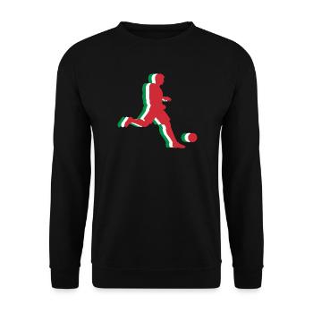 Fussball Italien Fan Italy Soccer - Unisex Sweatshirt - black - Front - Alina (178cm) & Michal (187cm)