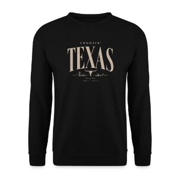 Texas Heritage Emblem Tee - Unisex Pullover - Schwarz - Vorne - Alina (178cm) & Michal (187cm)