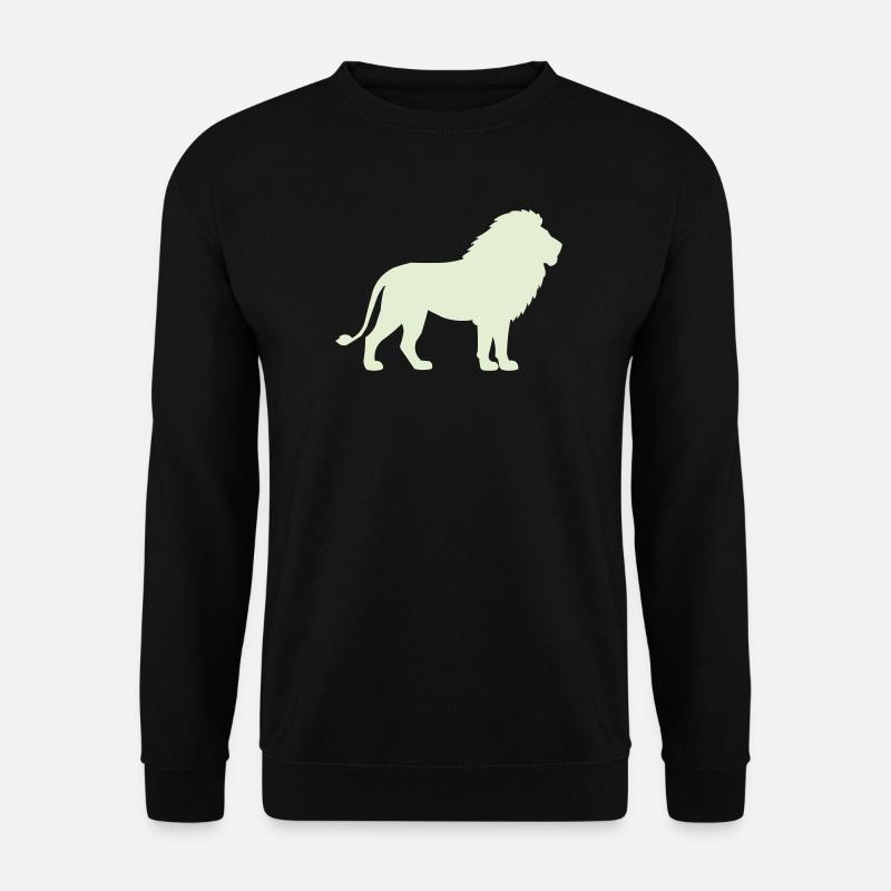 Lion Silhouette Vert Pastel - Sweat-shirt Unisexe - noir