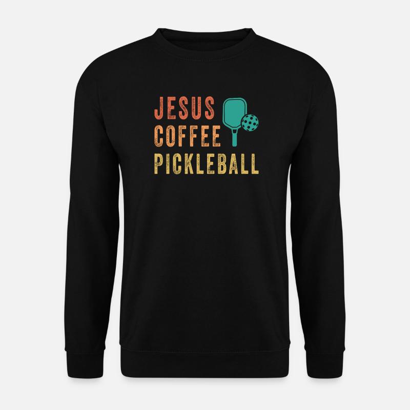 Jesus Coffee Pickleball - Unisex Sweatshirt - black