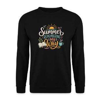 Summer erinnert sich an mein Warum - Unisex Pullover - Schwarz - Vorne - Alina (178cm) & Michal (187cm)