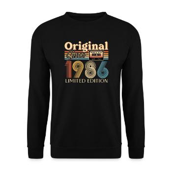 40th birthday, 40 years - Unisex Sweatshirt - black - Front - Alina (178cm) & Michal (187cm)